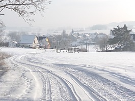 冬天,雪中痕跡,雪