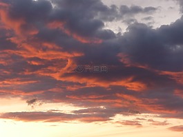 傍晚的天空,日落,天氣心情