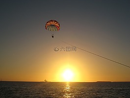 天空,帆船,海