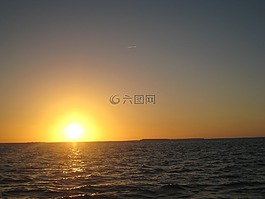 太陽(yáng),日落,海