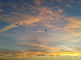 云,日落,藍色