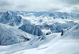 冬天,山,寒冬