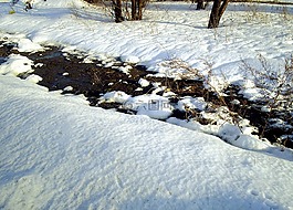 冬季,雪,解冻的修补程序