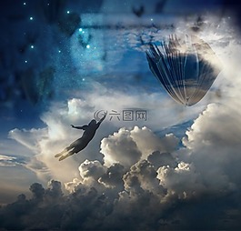 云,圖書,天空