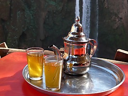 t恤,瀑布,茶壺