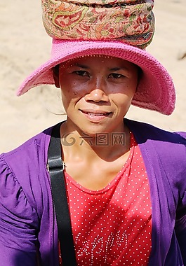 肖像,巴厘島,女人