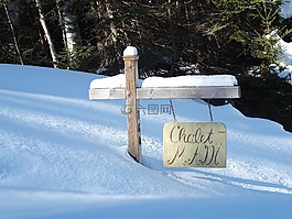 雪,冬天,小屋
