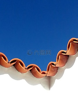 磚,天空屋頂板,藍(lán)色