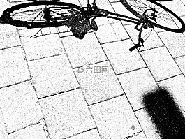 自行車,陰影,街