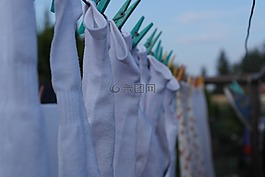 衣服,襪子,白