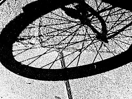 自行車,陰影,街