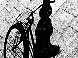 自行車,陰影,街