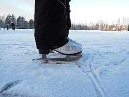 冰,溜冰鞋,冬天