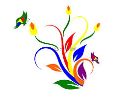 花,圖稿,花的
