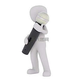 白人男性,3d人,孤立
