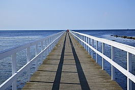 海灘,板,走
