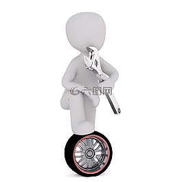 白人男性,3d人,孤立