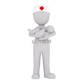 白人男性,3d人,孤立