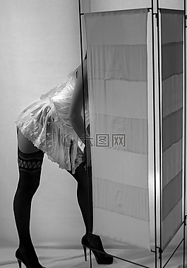 女子,感官,腿