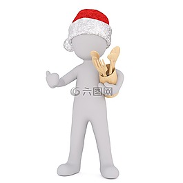 白人男性,3d模型,孤立