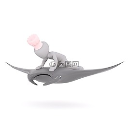 白人男性,3d人,孤立
