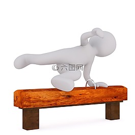 白人男性,3d人,孤立