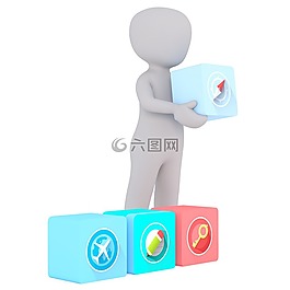 白人男性,3d模型,孤立