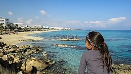 塞浦路斯,protaras,vrissi海灘