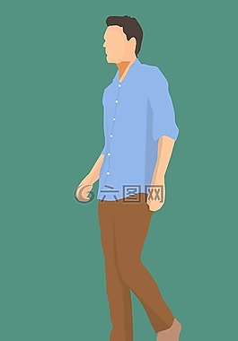 男子,走,剪出