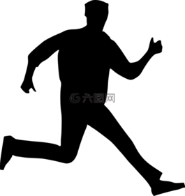 男子,跳躍,側(cè)影