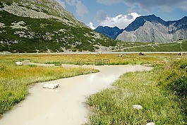 阿尔卑斯山,奥地利,冰川流