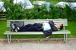公園長椅,商人,睡眠