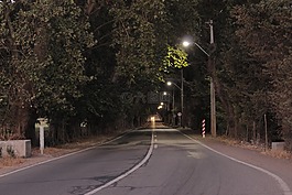 街,路徑,日落