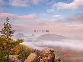 山,寒冬,秋季