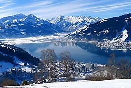 冬天,寒冬,山