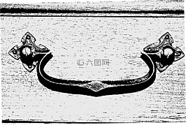 句柄,黑色和白色,抽屜
