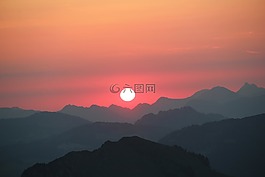 日出,morgenrot,太陽