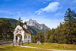 小教堂,山,教会