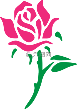 玫瑰,粉紅色,綠色