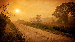 路,路線,黃昏
