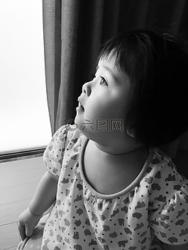 黑白色,兒童,希望