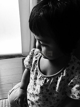 沉默,黑白色,兒童