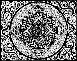 zentangle 图片,黑与白,绘图