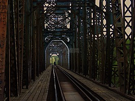 橋,鐵路,滑軌