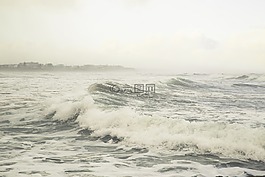 水,波,地平線