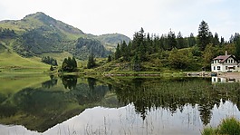 湖,瑞士,阿尔卑斯山