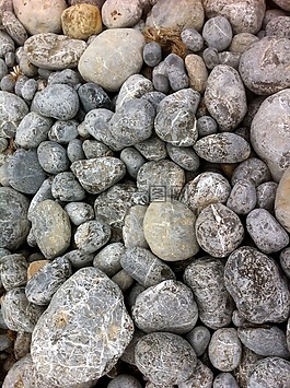石頭,鵝卵石,海