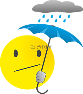 笑臉,圖釋,雨
