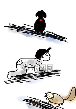 嬰兒,孩子,寵物