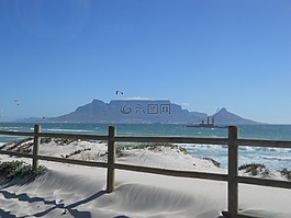 桌山,海,沙